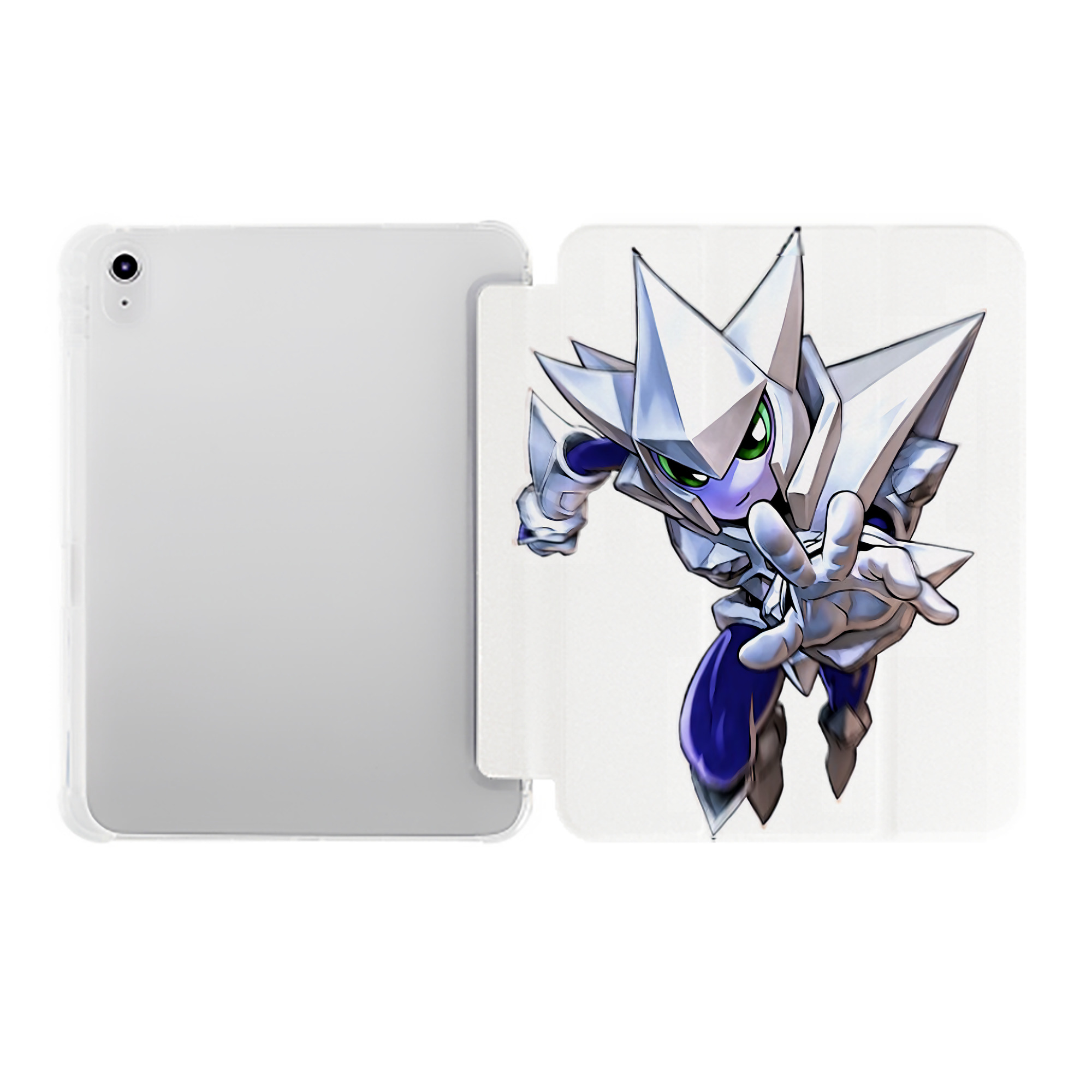 （画像用） 遊☆戯☆王 Yu-Gi-Oh! IPad ケース ペン収納付き 三つ折りスタンド PUレザー×シリコン 対応機種9.5/10.5/10.9インチ